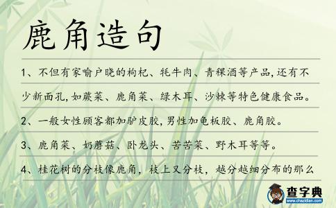 鹿角造句