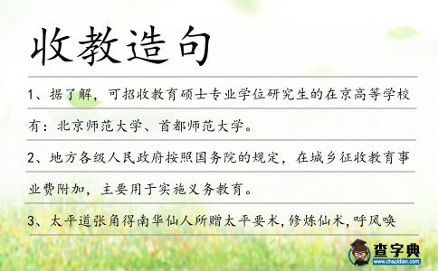 收教造句