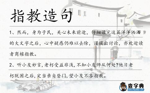 指教造句