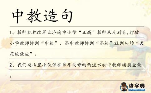 中教造句