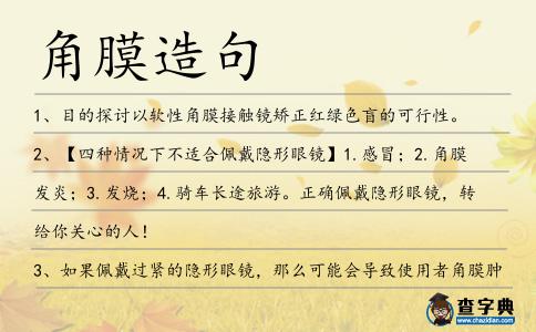 角膜造句