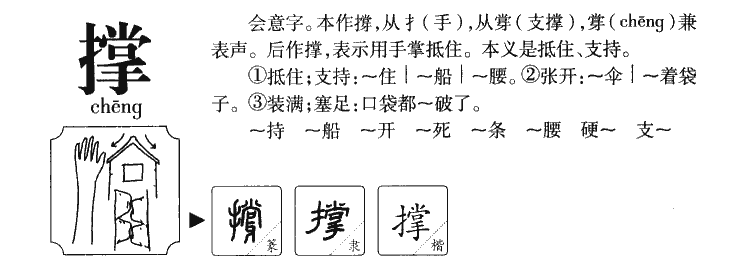 撐