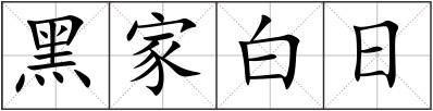 黑家白日
