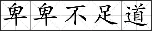 卑卑不足道