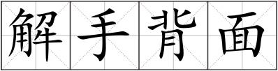 解手背面