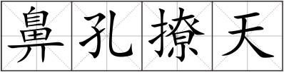 鼻孔撩天