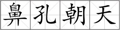 鼻孔朝天