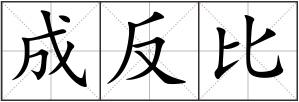 成反比