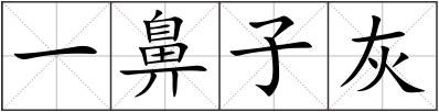 一鼻子灰