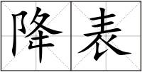降表