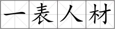 一表人材