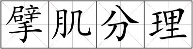 擘肌分理