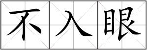 不入眼