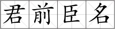 君前臣名