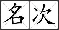 名次