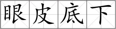 眼皮底下
