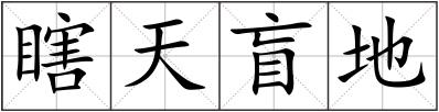 瞎天盲地