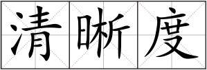 清晰度