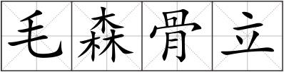 毛森骨立