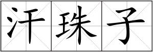 汗珠子