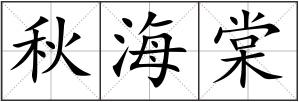秋海棠