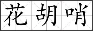 花胡哨
