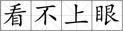 看不上眼