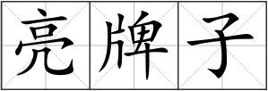 亮牌子