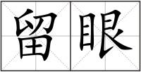 留眼