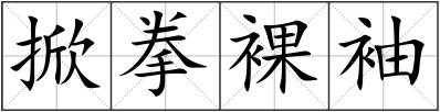 掀拳裸袖