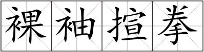 裸袖揎拳