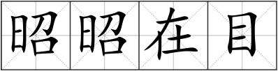 昭昭在目