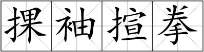 捰袖揎拳