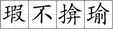 瑕不揜瑜